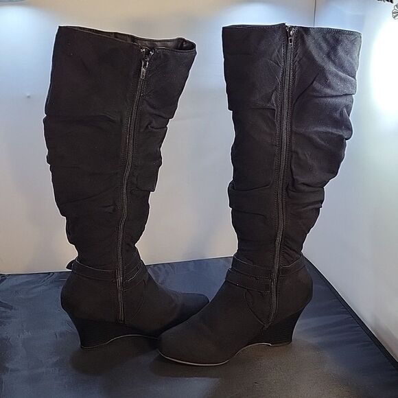 SO LIMOUSINE WOMEN"S KNEE LENGTH WEDGE BOOT - Picture 5 of 15